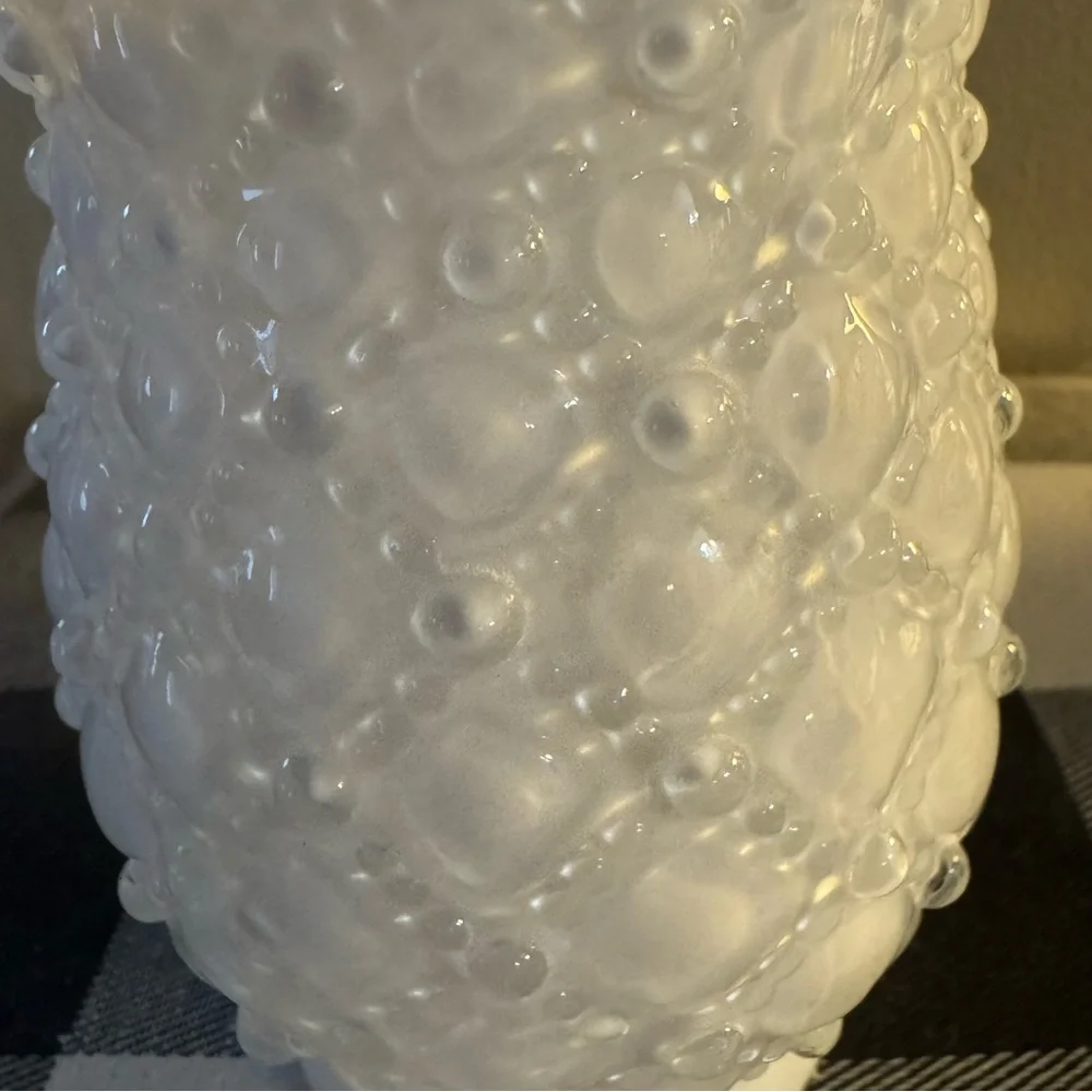 White Glass Vase Simple Shabby Chic
